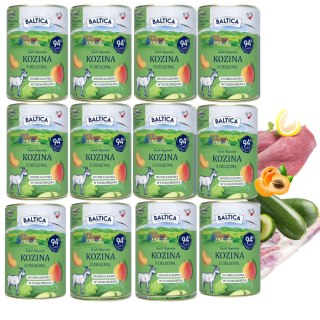 Baltica KOZINA Z CIELĘCINĄ 12X400g morela z cukinią
