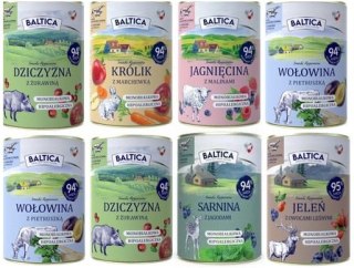Baltica Mix smaków puszki Mono 8x400 królik jagnięcina
