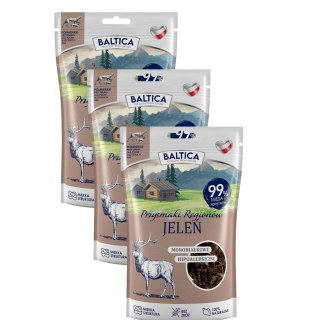 Baltica monoproteinowe przysmaki Jeleń Półmiękkie 3x80g