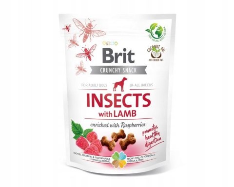 Brit Care Crunchy Cracker Insects Lamb Maliny Przysmaki dla Psa 200g