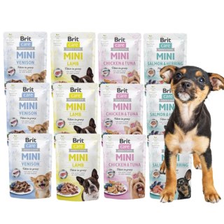 Brit Care Mini Pouch 12x85 Zestaw Zestaw mokra karma dla małych ras XS
