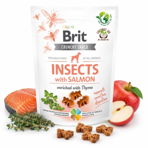 Brit Crunchy Cracker INSECT&SALMON przysmak dla PSA
