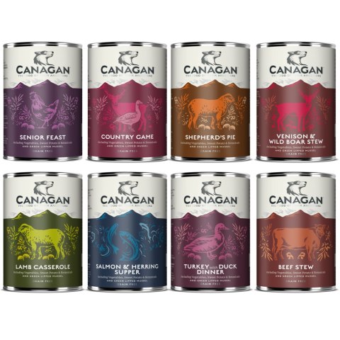 Canagan Karma Mokra dla Psa Zestaw 8x400g Mix Smaków Bezzbożowa