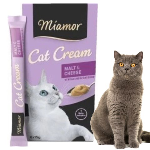 MIAMOR Cat Confect Malt Cream Kase Pasta z serem dla kota 24x15g