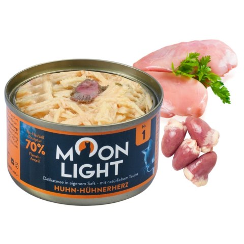 MOONLIGHT DINNER Nr1 PUSZKA DLA KOTA KURCZAK I SERCA KURCZAKA 10x80g