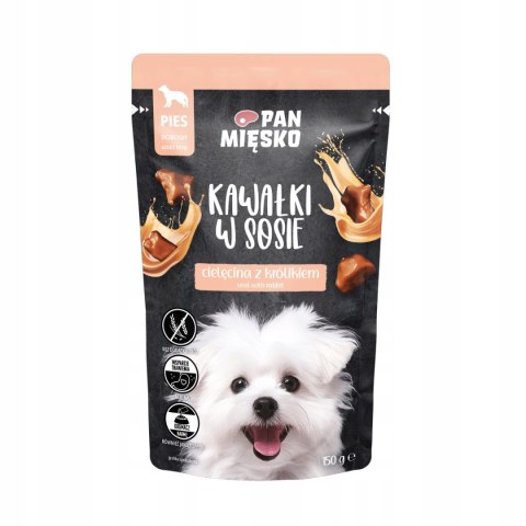 PAKIET PRÓBNY 8X150G Pan Mięsko SASZETKI dla psa Kawałki w sosie cielęcina
