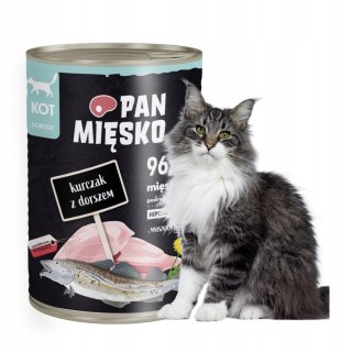 PAN MIĘSKO Kot Kurczak z dorszem karma mokra dla kota 400g