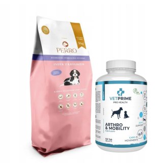 PERRO Indyk z Królikiem Junior dla szczeniąt 1kg VetPrime Suplement na stawy