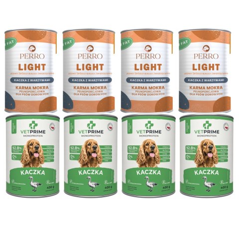 PERRO Light Kaczka z warzywami monobiałkowa formuła 8X400g