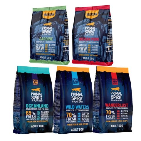 PRIMAL SPIRIT MIX pakiet PRÓBNY IBERIAN 5X1KG WILD