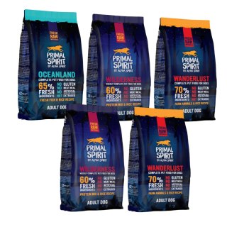 PRIMAL SPIRIT ZESTAW 5x1KG KARMA DLA PSA TŁOCZONA NA ZIMNO MIX SMAKÓW
