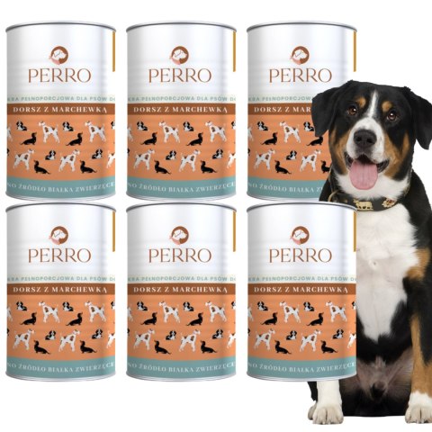 Perro Dorsz Z marchewką dla psów dorosłych 6X410g MONOBIAŁKOWA DLA ALERGIKA