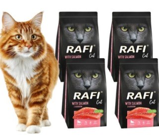 Rafi Cat zestaw 4x1,5 kg sucha karma dla kota dorosłego sterilised 6kg