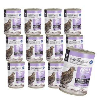 SET Country of Animals Cat Wet Food Monoprotein Quail 12X400g