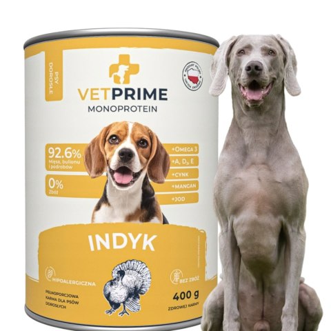 VETPRIME BALTICA ZESTAW PUSZEK NAJLEPSZE SMAKI 16X400 MONOPROTEINOWA KARMA