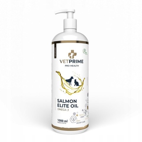 VETPRIME SALMON ELITE OIL Olej z łososia 1000ML Arthro Mobility 60tab