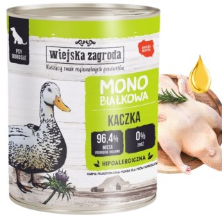Wiejska Zagroda Karma mokra dla psa Monobiałkowa Kaczka 800g