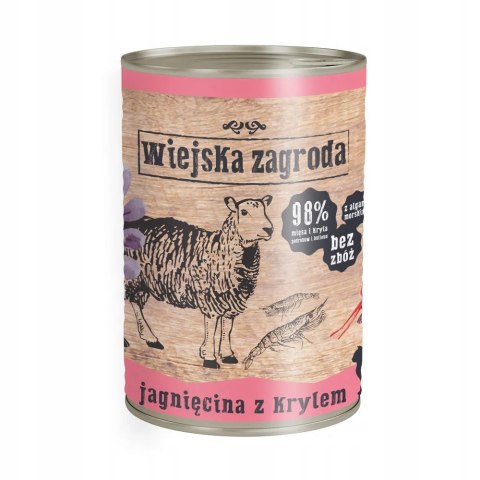 Wiejska Zagroda Mix 6x400g Karma Mokra dla Kota Kurczak Kaczka Indyk Łosoś Jagnięcina Kryl Zestaw