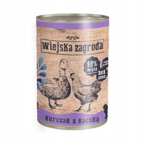 Wiejska Zagroda Mix 6x400g Karma Mokra dla Kota Kurczak Kaczka Indyk Łosoś Jagnięcina Kryl Zestaw