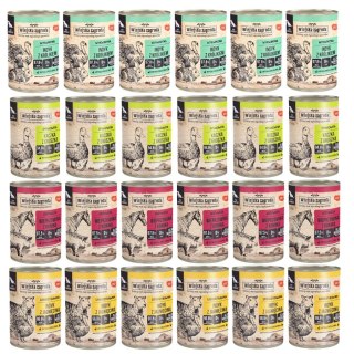 Wiejska Zagroda Mix Smaków 24x400g Karma Mokra dla Psa Wieprzowina Konina Indyk Jagnięcina Królik Kaczka