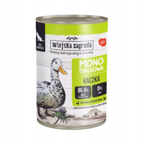 Wiejska Zagroda Monobiałkowa MIX Dzik Kaczka Wieprzowina ZESTAW 6 X 400