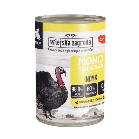 Wiejska Zagroda dla kociąt 6x400 Monobiałkowy duoproteinowy mix puszki
