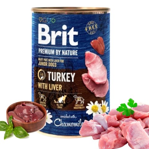 ZESTAW BRIT PREMIUM BY NATURE 12X400G TURKEY&LIVER