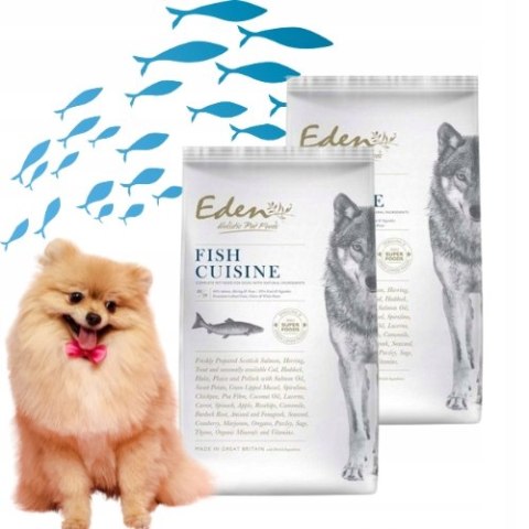 ZESTAW Eden Fish Cuisine S Łosoś 2X 2kg dla psów małych ras