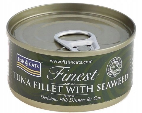 ZESTAW Fish4Cats Finest TUNA FILLET WITH SEAWEED filet z Tuńczyka z Algami 60X70g