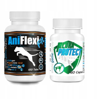 ZESTAW Game Dog AniFlexi Fit 100 + Flora Protect 60 kaps.