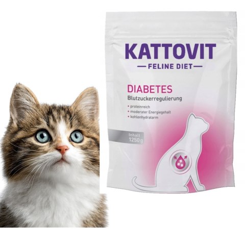 ZESTAW KATTOVIT Feline Diet Diabetes dla kota 3 X 1,25kg