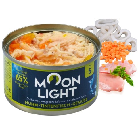 ZESTAW MOONLIGHT Nr5 DLA KOTA KURCZAK KAŁAMARNICE MARCHEW DYNIA 10X80g