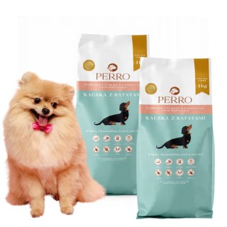 ZESTAW Perro Kaczka z batatami małe rasy sucha karma dla psów z alergią 2X3kg