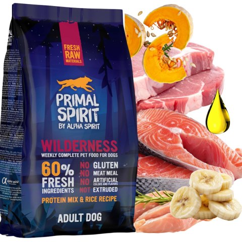 ZESTAW Primal Spirit Wilderness 60% 3X1 kg karma dla psa tłoczona na zimno
