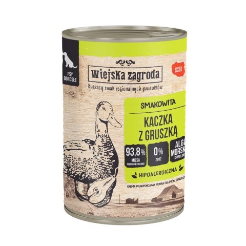 ZESTAW Wiejska Zagroda MIX SMAKÓW Indyk z królikiem z jagnięciną 24x400g Wywkintna Hipoalericzna