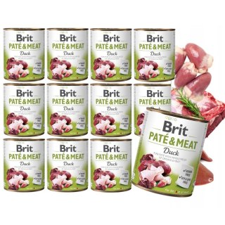 Zestaw - BRIT PATE&MEAT DUCK 24x800g ulubiony smak mokra karma