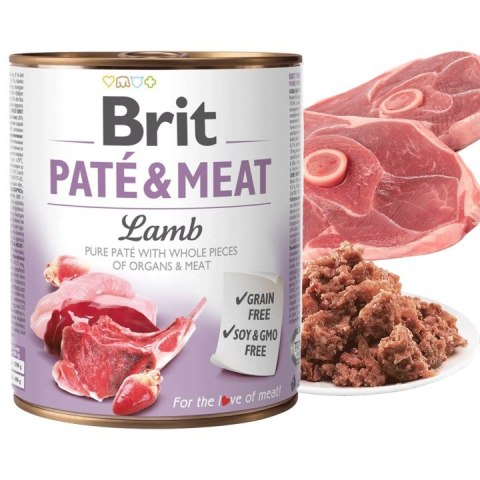 Zestaw BRIT PATE&MEAT LAMB 24x800g mokra karma dla psa dorosłego duże rasy