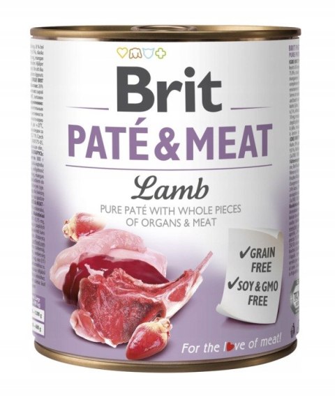 Zestaw BRIT PATE&MEAT LAMB 6x800g mokra karma dla psa dorosłego duże rasy