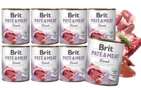 Zestaw BRIT PATE&MEAT LAMB 8x800g mokra karma dla psa dorosłego duże rasy