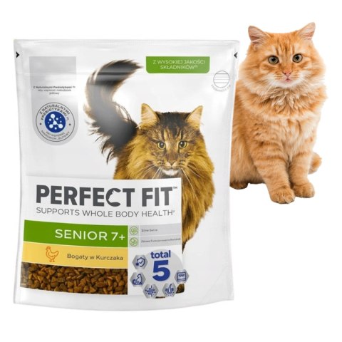 Zestaw PERFECT FIT SENIOR 7+ 3 x 750g SUCHA KARMA Z KURCZAKIEM DLA KOTÓW STARSZYCH