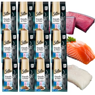 Zestaw SHEBA fresh&fine w garaletce 72x50g