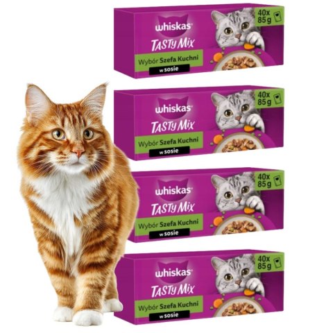 Zestaw WHISKAS 160X85 Saszetki dla kota dorosłego w sosie Wybór Szefa