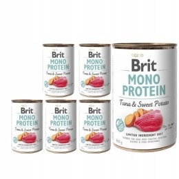 Puszki Brit Mono Protein Tuna Sweet zestaw 6x 400g