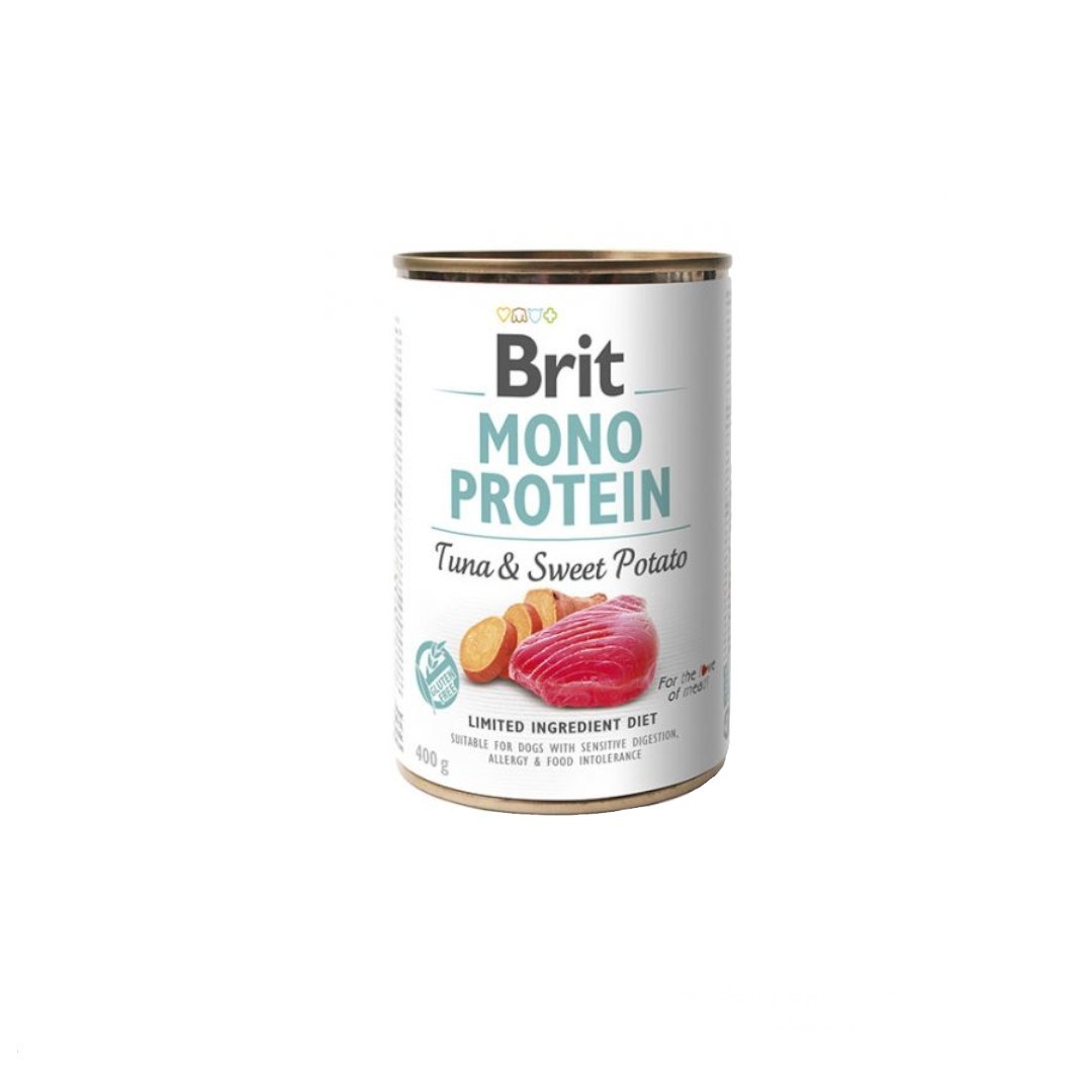 Puszki Brit Mono Protein Tuna Sweet zestaw 6x 400g