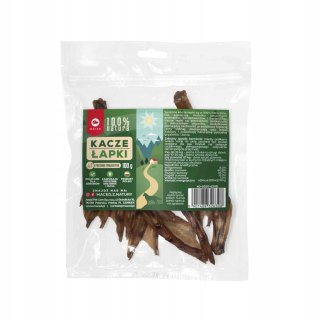 100% NATURA KACZE ŁAPKI 100 G monoproteinowe przysmaki Kaczka