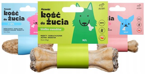 AZANKI KOŚĆ Z INSEKTAMI I KOKOSEM, JEŻÓWKĄ I JABŁKIEM S/M 12CM S/M 12cm