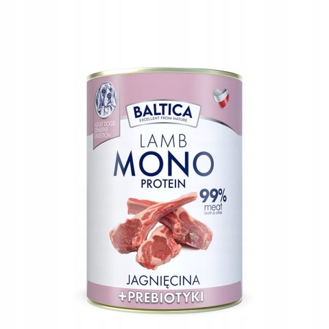 BALTICA LAMB & PREBIOTICS MONOBIAŁKOWA KARMA Zestaw 9x 400g jagnięcina