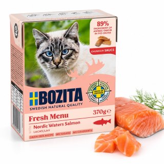 BOZITA Chunks in Sauce Łosoś 370g Karma Mokra dla Kota w Sosie