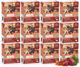 Bozita Feline Sterilised Venison 12X370G dziczyzna w galaretce kartonik