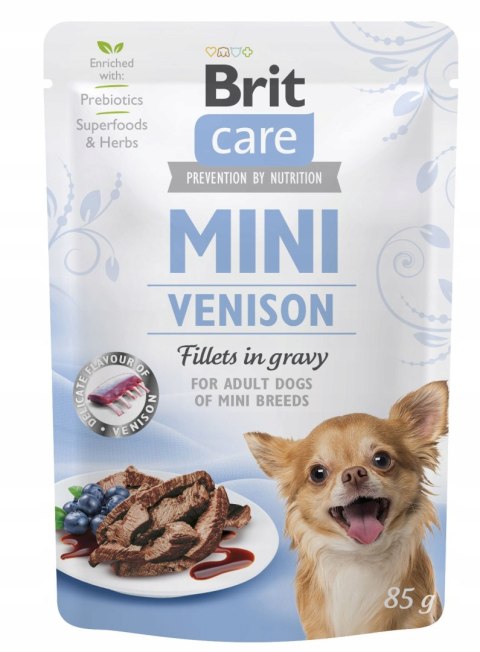 Brit Care Mini Venison 24x85 g Karma Mokra dla Psa Ras Małych z Fileciki